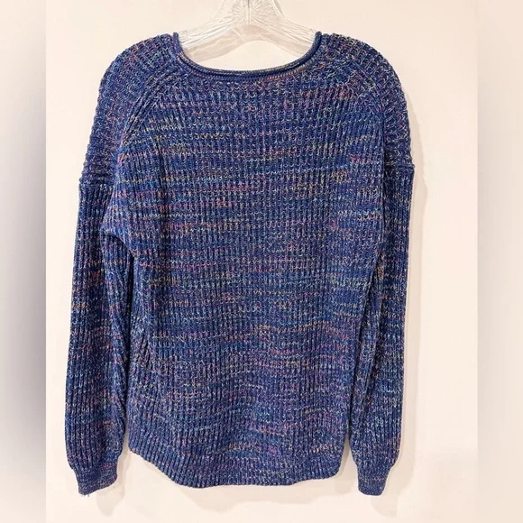 GAP 100% Cotton Rollneck Shaker Sweater Northern Lights Multicolor Small - Picture 2 of 6